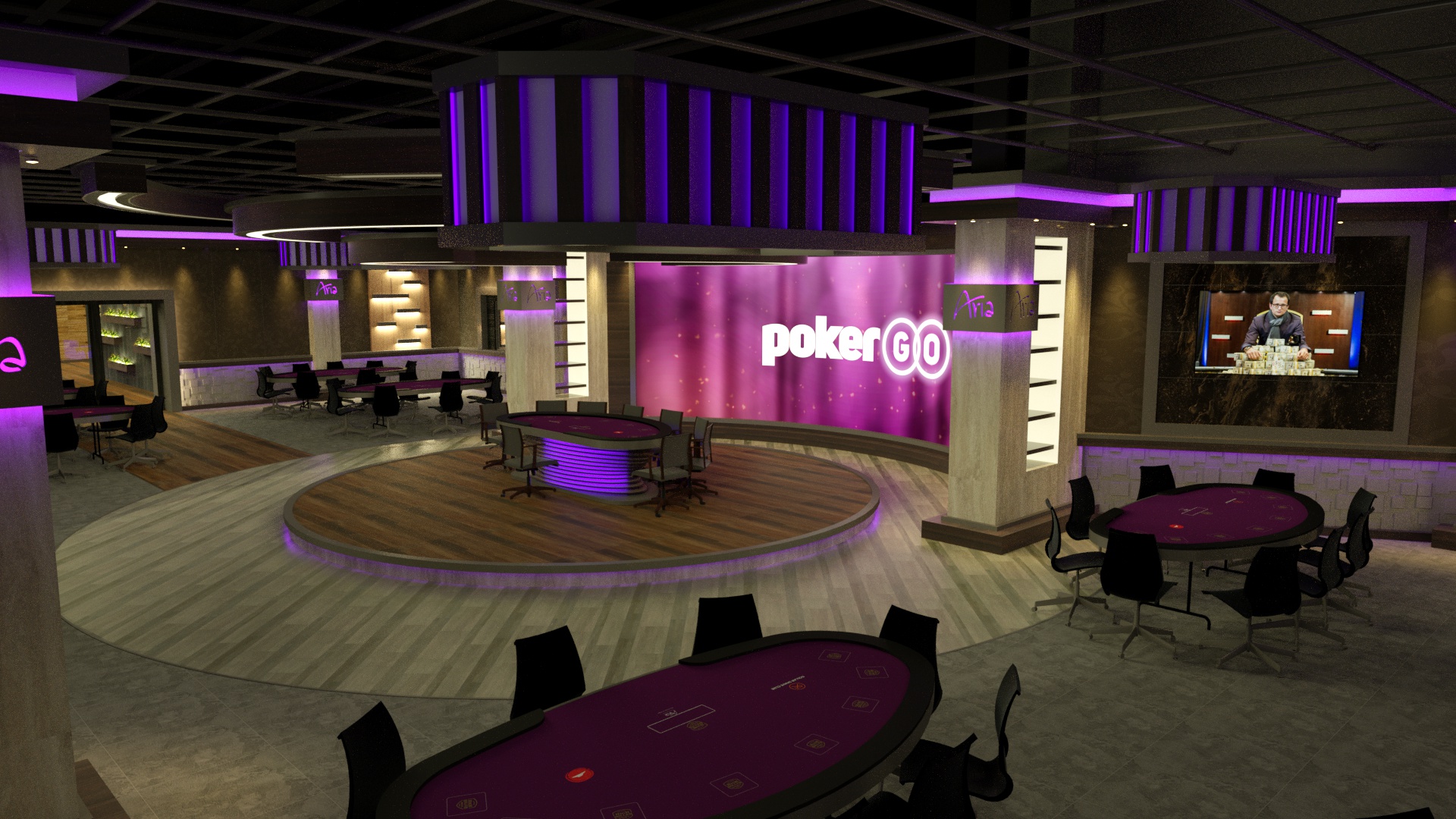 A rendering of the PokerGO Studio.