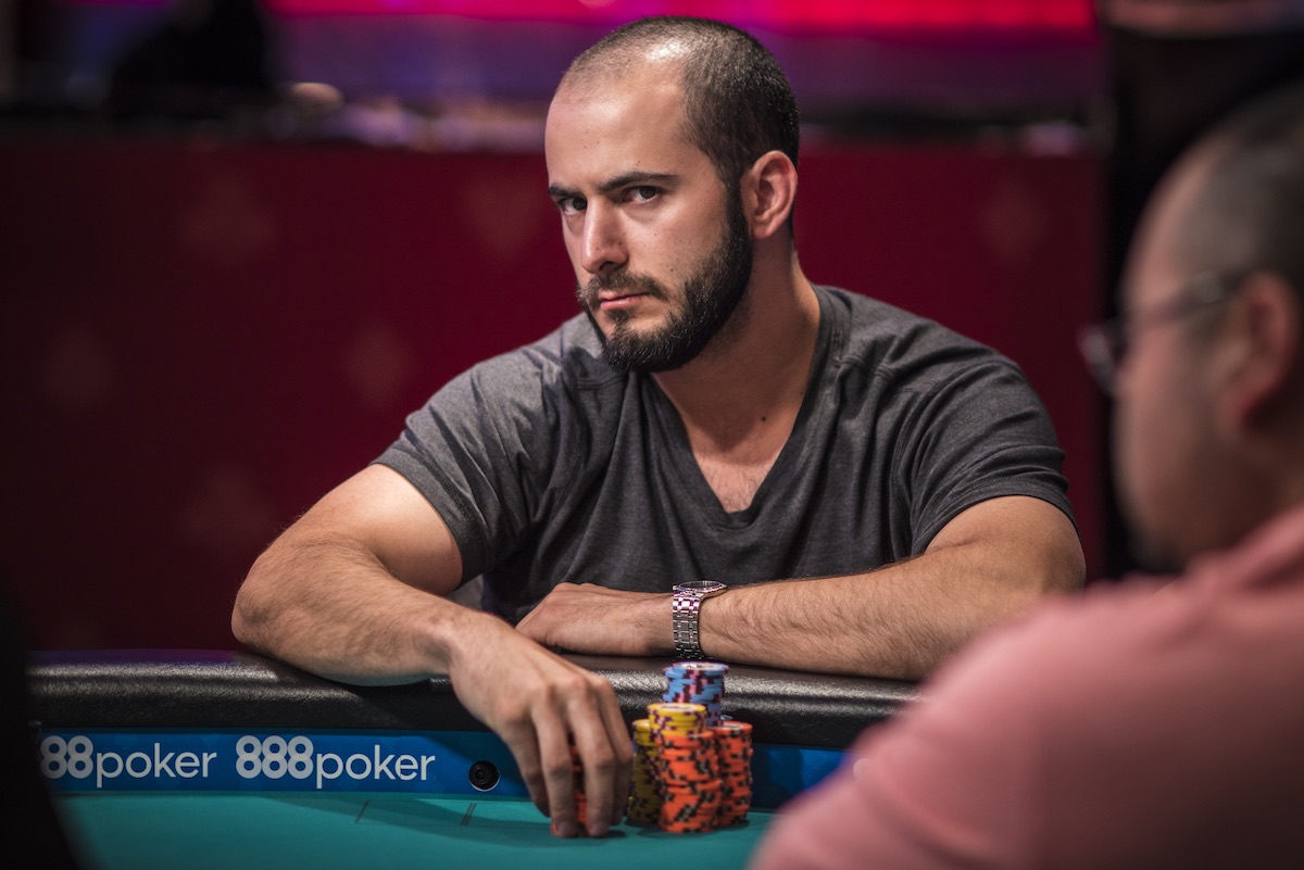 Sharp and focused: Brian Altman in the 2018 WSOP Main Event.