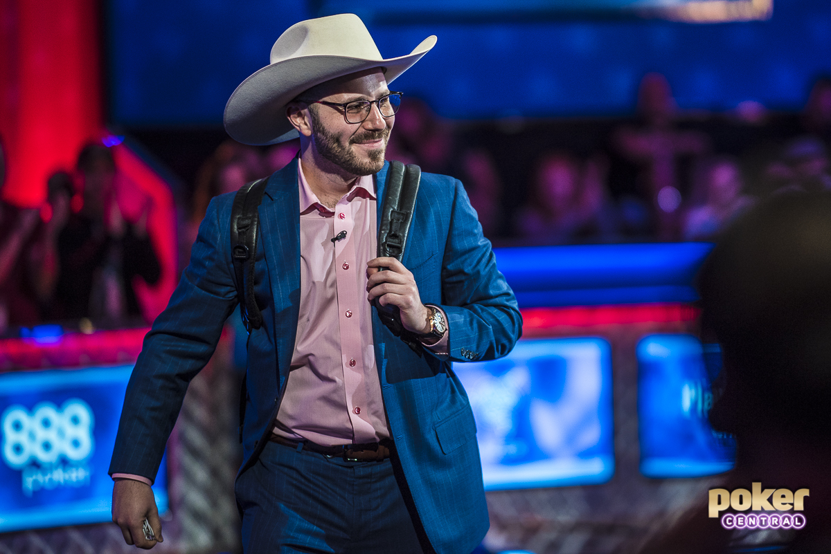 Farewell Cowboy Dan: The double KO left us three-handed with some of the best high rollers in the world. Dan Smith was chasing his first WSOP Bracelet, Justin Bonomo was looking to add to his already historic run in 2018 thus far, and Fedor Holz was ready for another One Drop title after beating Dan Smith heads-up in the High Roller for One Drop in 2016. Three-handed play started with Holz holding roughly two-thirds of the chips in play while Smith was in second, and Bonomo was the shortest of the three with just around 20 big blinds. Bonomo, however, continued to chip up and would eventually end the bracelet hopes of Smith.