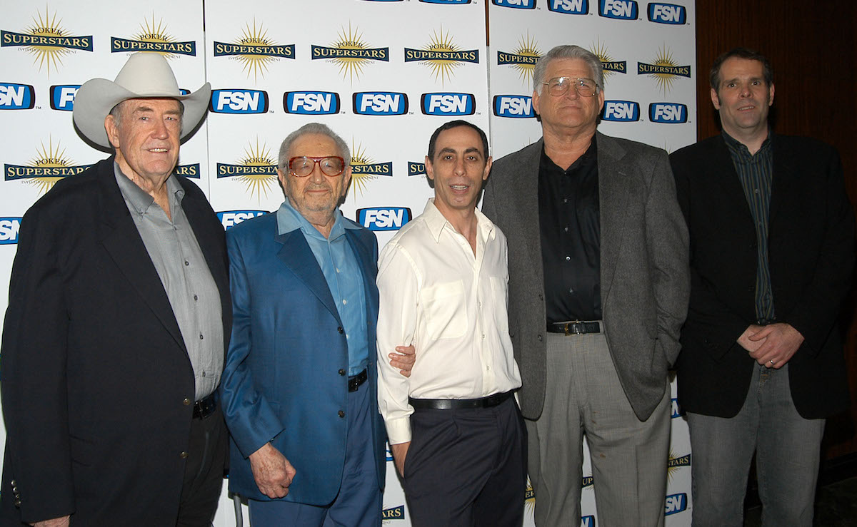 Doyle Brunson, Henry Orenstein, Barry Greenstein, T.J. Cloutier and Howard Lederer at the launch party for Season 1 of Poker Superstars of Fox.