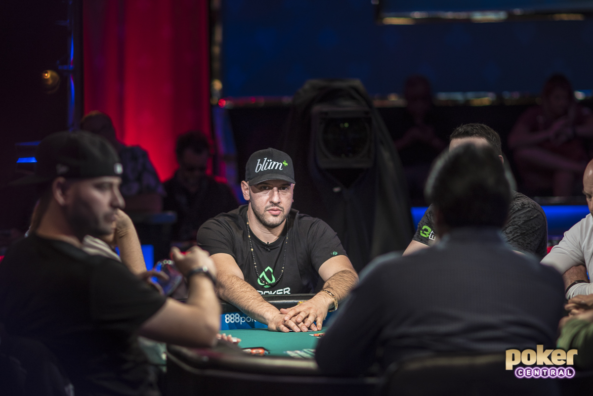 No rest for the wicked. Michael Mizrachi, fresh off his third $50k Poker Players Championship title came to the Rio today with no intention of playing the Main Event. Mizrachi managed to make the final table of $365 PLO-Giant event, which was playing down to a winner today. Mizrachi finished 5th in the event and immediately registered the Main Event. Much to his surprise, he drew a seat at an already star-studded feature table including Mariah Ho, Brian Hastings, and Chad Power.