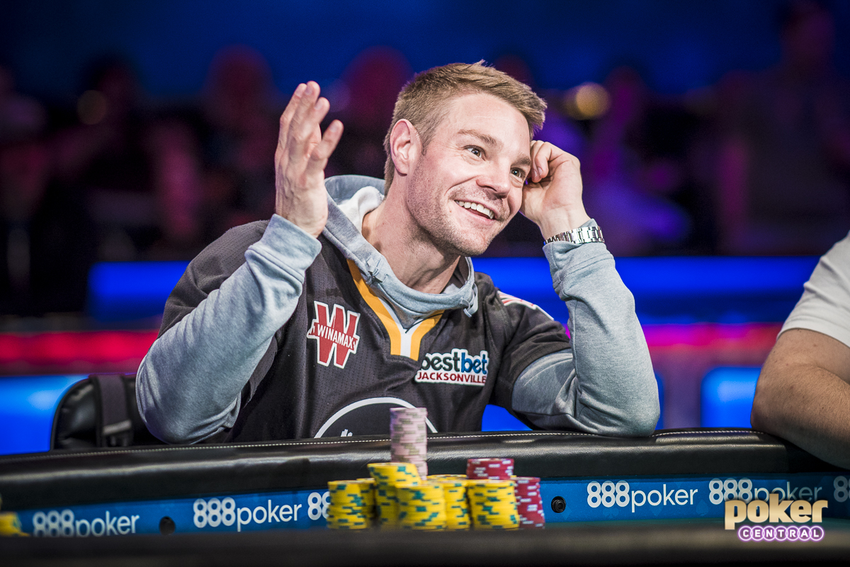 All eyes are on Tony Miles, as the Florida pro comes into three-handed play tomorrow with a commanding chip lead. After the Cada hand earlier today, Miles kept his foot on the gas and used his aggression and big stack to apply pressure to the rest of the field. Miles brings 238,900,000 back tomorrow, while John Cynn trials in 2nd with 128,700,000 and Michael Dyer rounds out the three with 26,200,000.