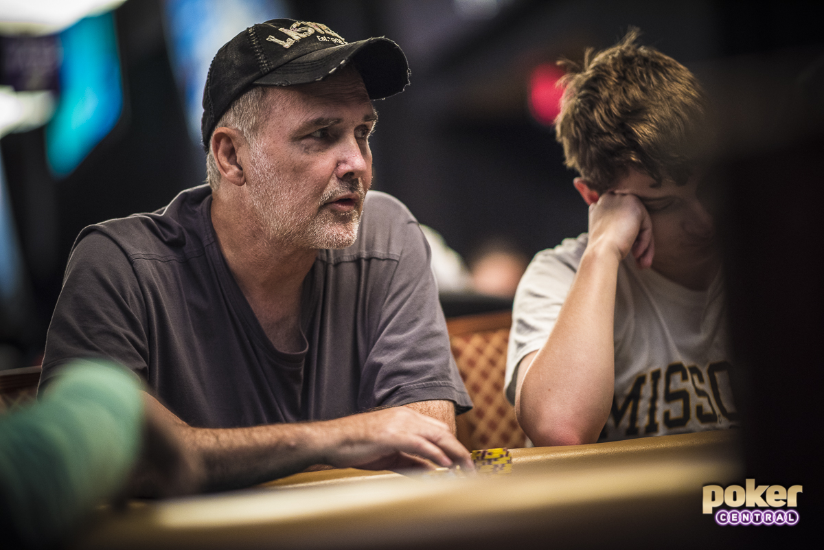 Norm Macdonald in action during the 2018 World Series of Poker.