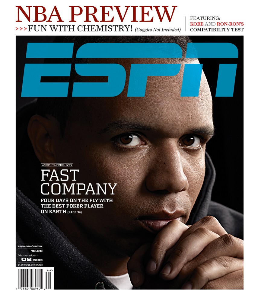 Phil Ivey on the cover of ESPN The Magazine just a few days prior to the 2009 November Nine.