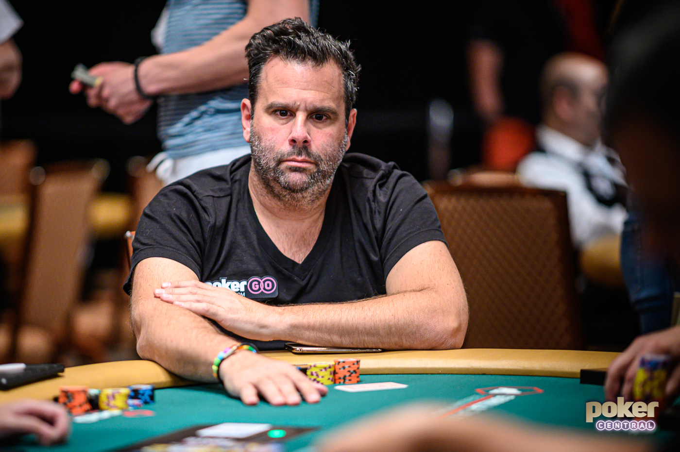 Focused and determined: Randall Emmett during the $5,000 No Limit Hold'em event at the 2019 WSOP.