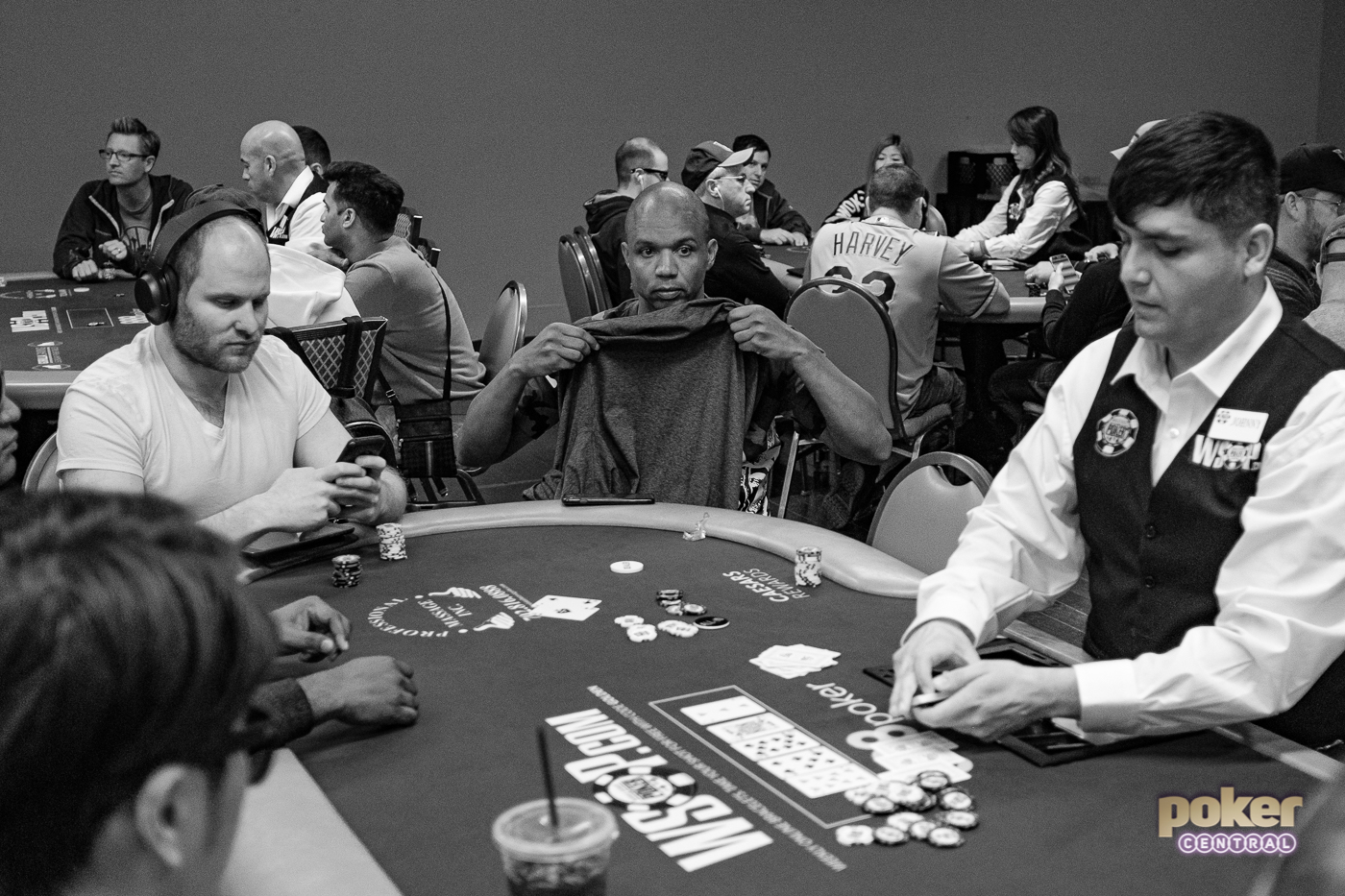 Moments before Phil Ivey's elimination from the 2019 WSOP Main Event.