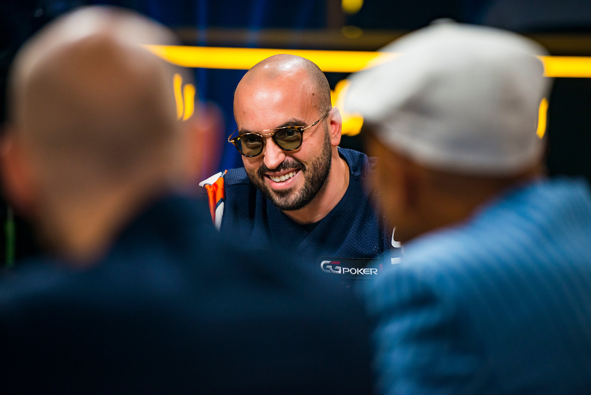 Bryn Kenney at the final table of the Triton Million facing Stephen Chidwick and Bill Perkins. (Photo: PokerPhotoArchive/Joe Giron)