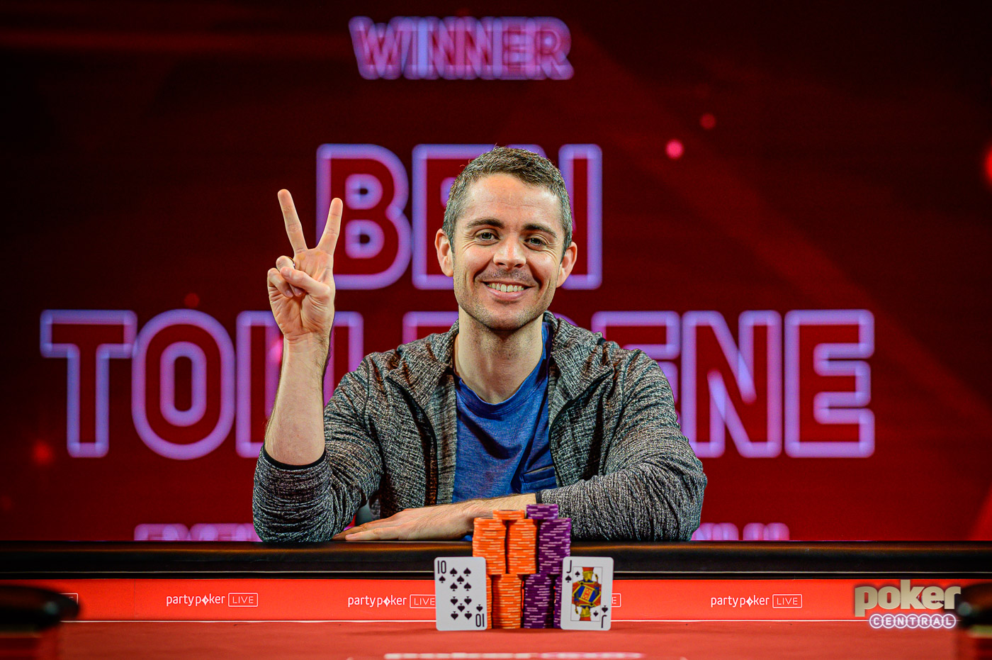 Ben Tollerene after winning British Poker Open Event #10 for £840,000.