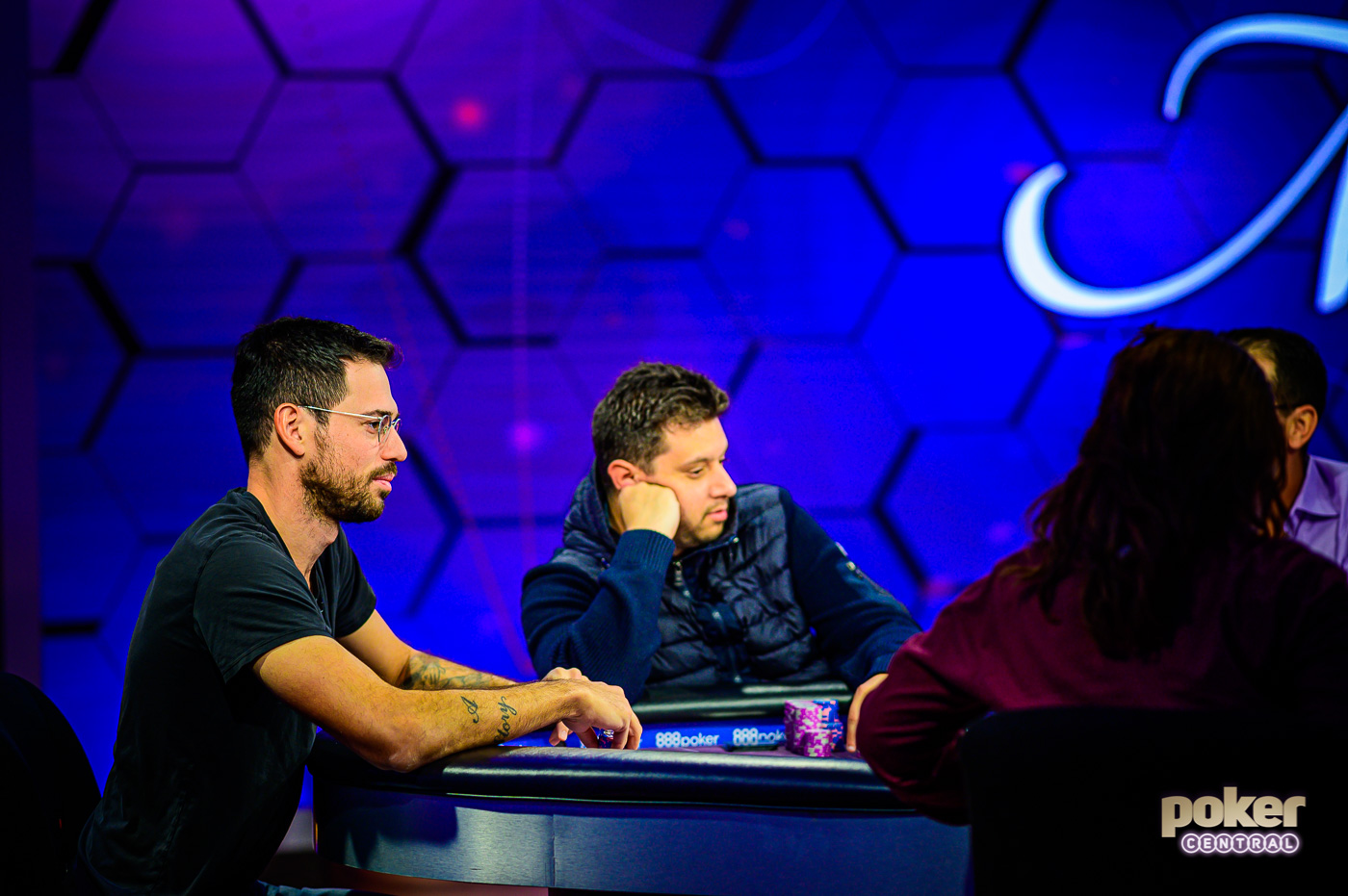 Nick Schulman and Jared Bleznick battle it out at the final table.