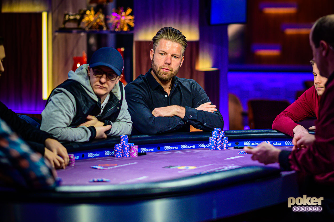 Kahle Burns and Jorryt van Hoof at the final table of Event #5 of the Poker Masters.