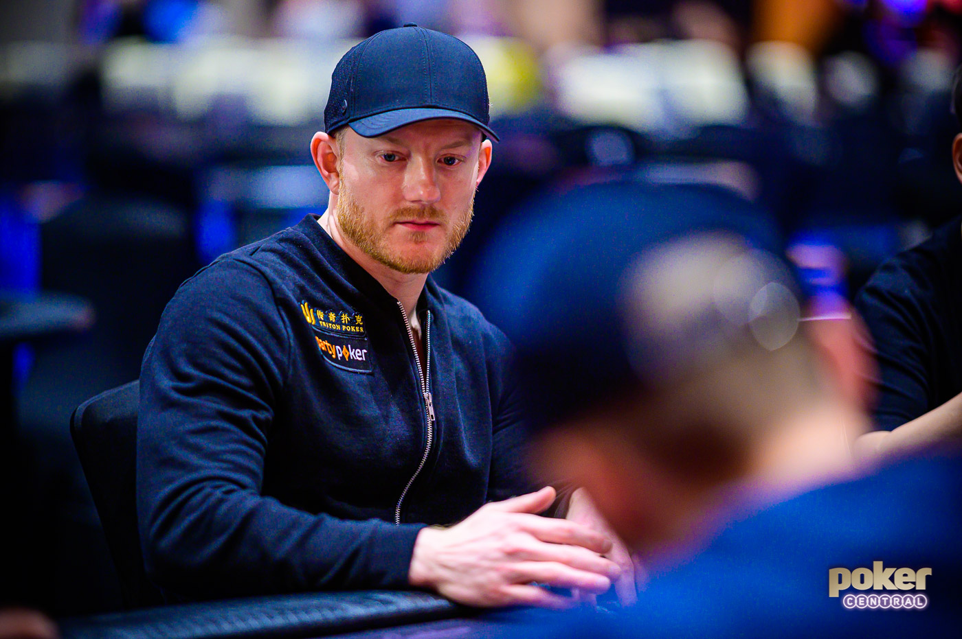 Jason Koon, locked in during Super High Roller Bowl Bahamas.