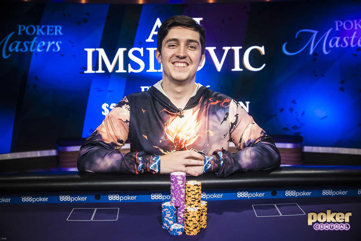 Ali Imsirovic after winning the $50,000 No Limit Hold'em Event #6 at the Poker Masters that brought him the Purple Jacket lead.