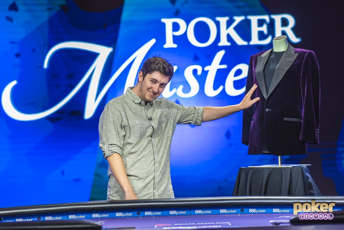 Ali Imsirovic in disbelief after winning Purple Jacket at the 2018 Poker Masters.