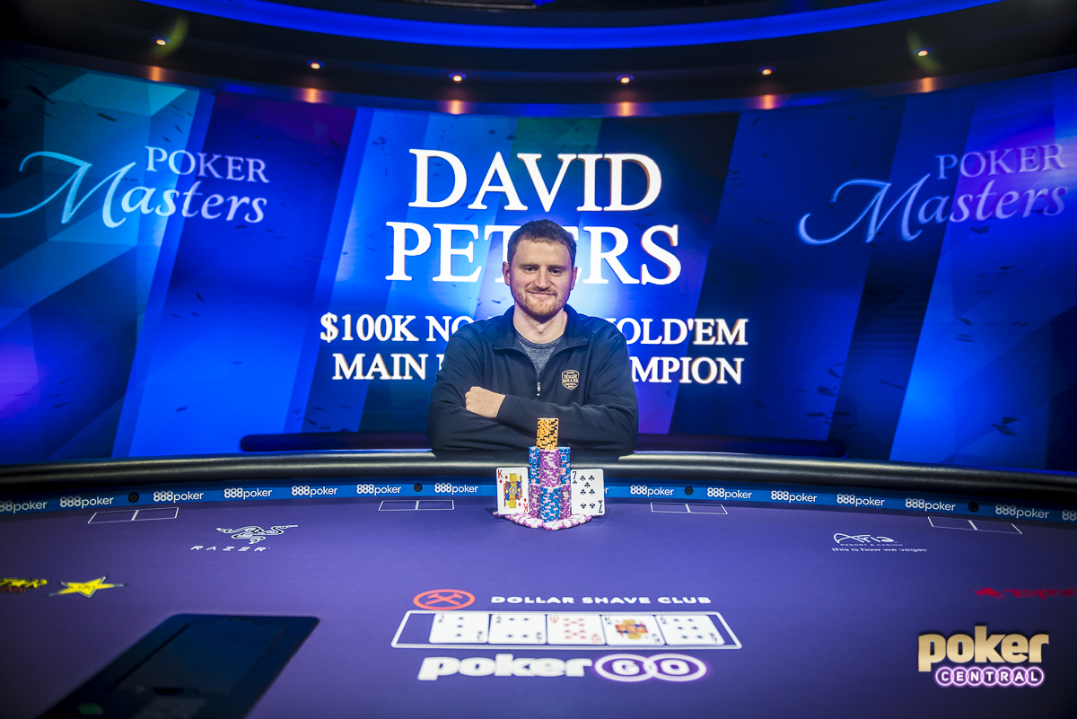 A legend in the making: David Peters finished out the Poker Masters strong, taking home the $100,000 Main Event title after defeating Dan Smith heads-up. Peters takes home $1,150,000, adding to his already incredible $24,000,000 in career earnings putting him 10th on poker's all-time money list.