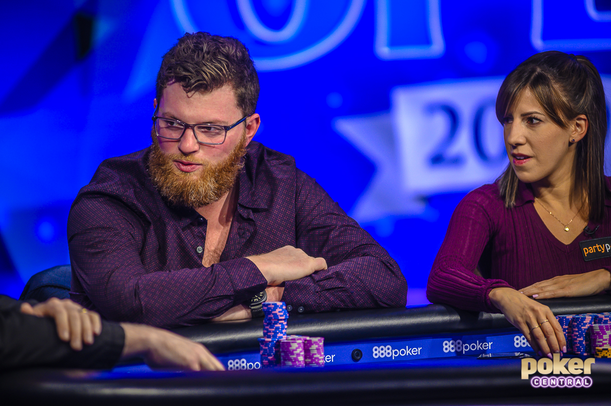 Nick Petrangelo and Kristen Bicknell at the 2019 U.S. Poker Open Event #5 final table.