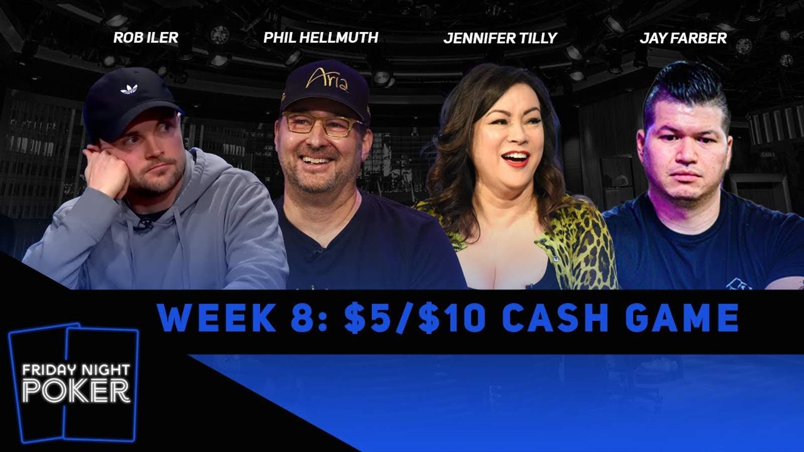 Rewatch Week 8 of Friday Night Poker on YouTube and Facebook