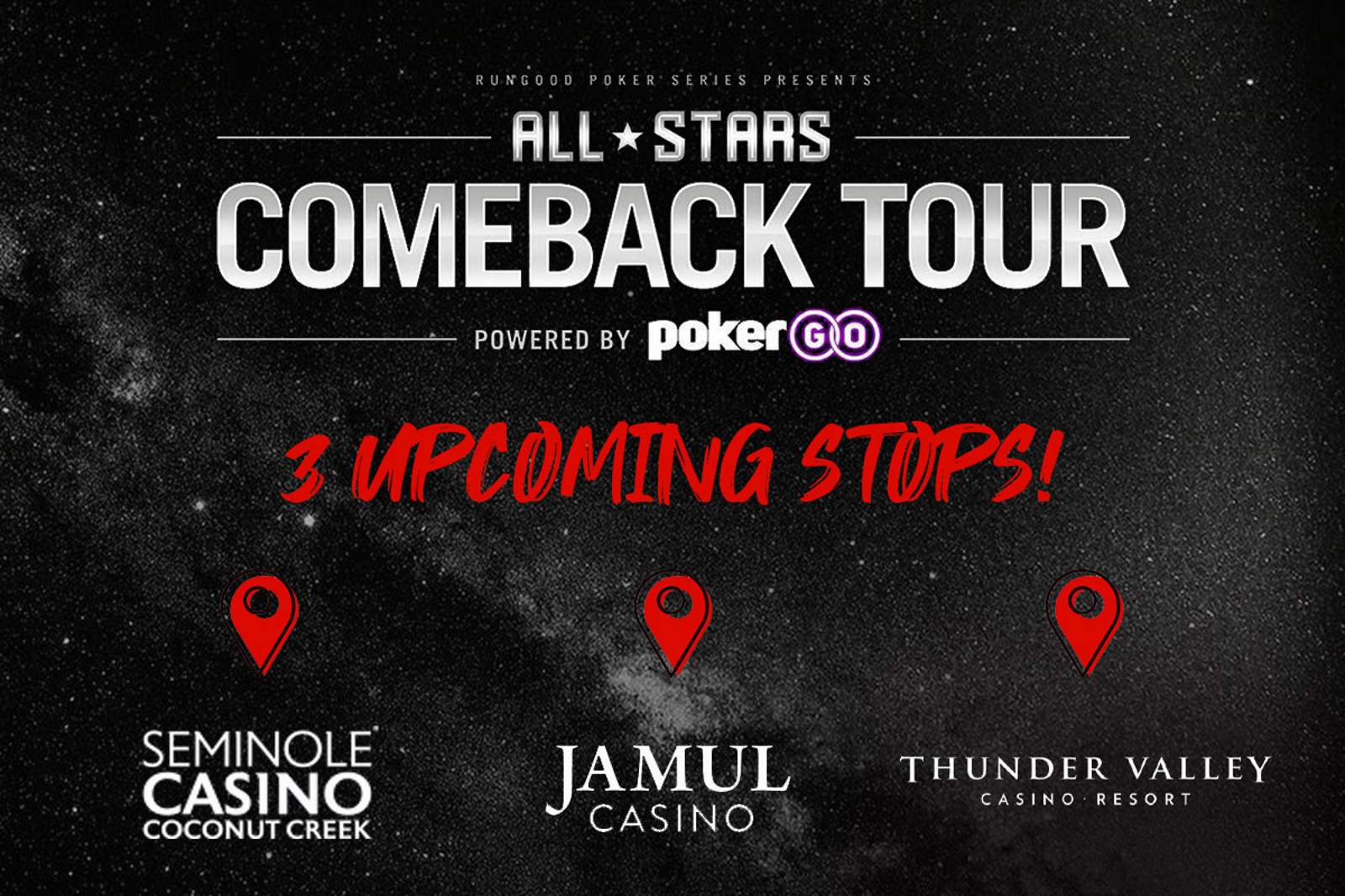 RGPS: All-Stars ProAM Seats Still Available at Upcoming Stops in Coconut Creek, San Diego, and Thunder Valley