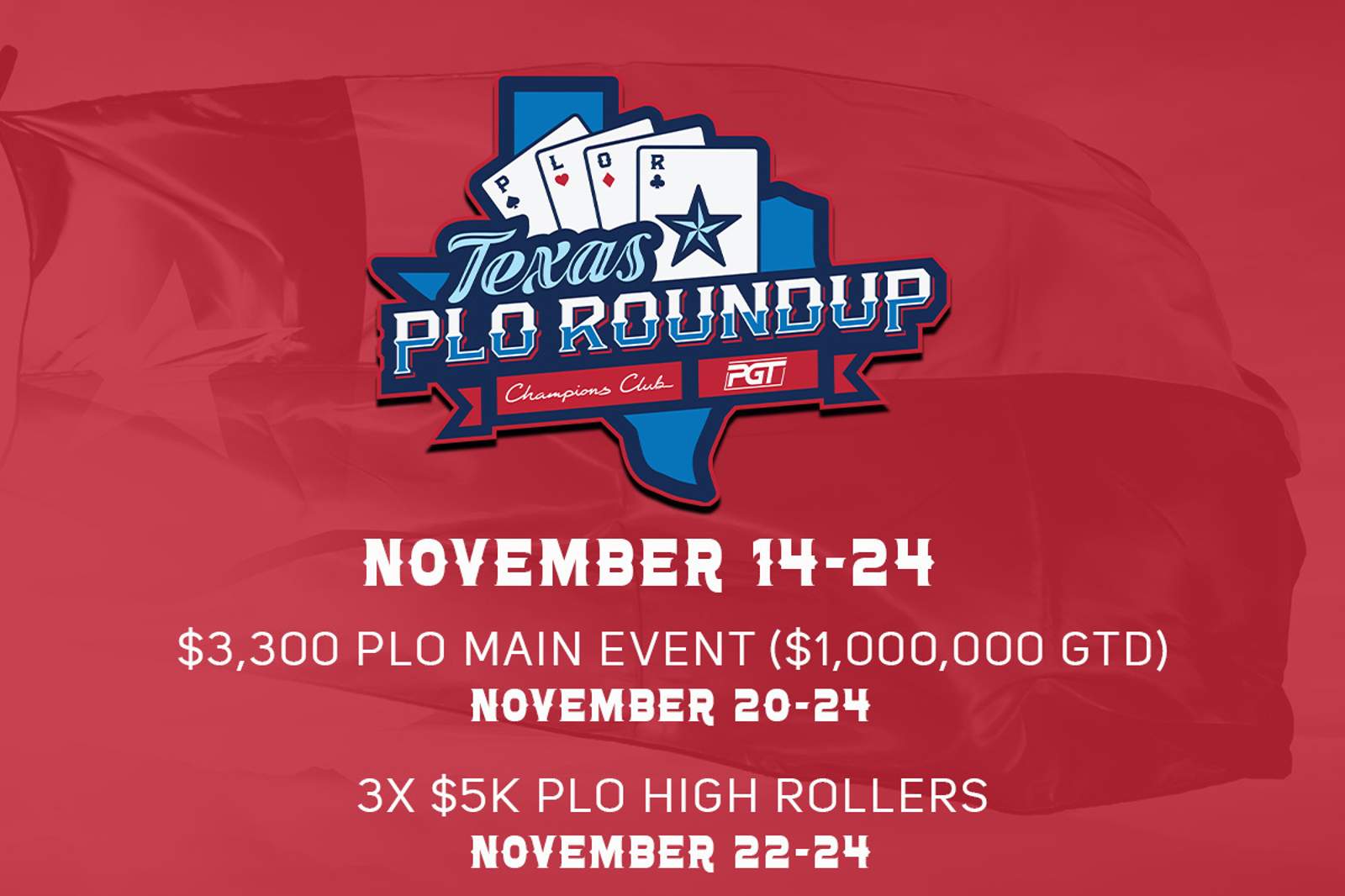 Texas PLO Roundup Runs November 14-24, 2025