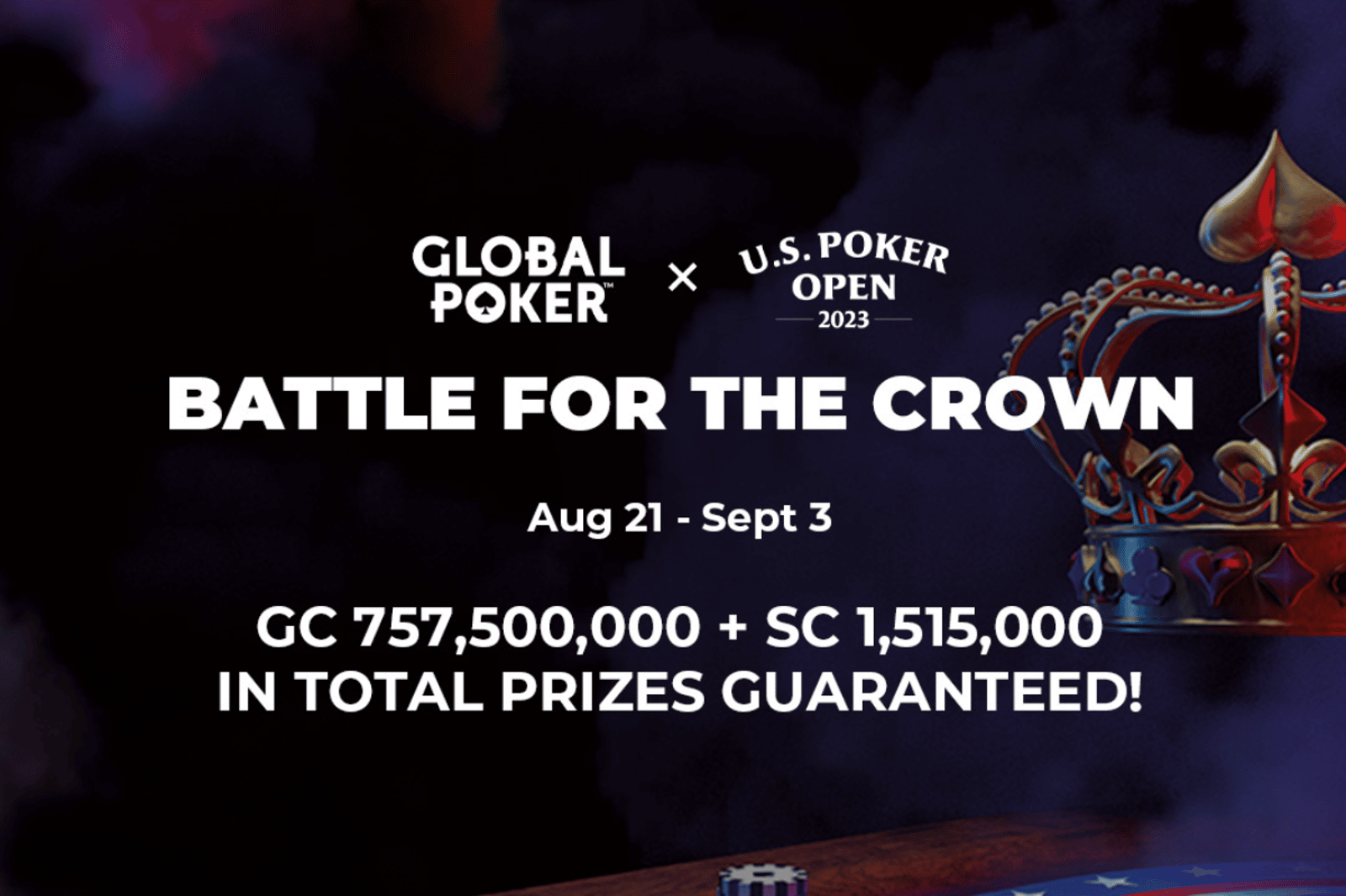 Global Poker Hosts U.S. Poker Open Online Starting August 21