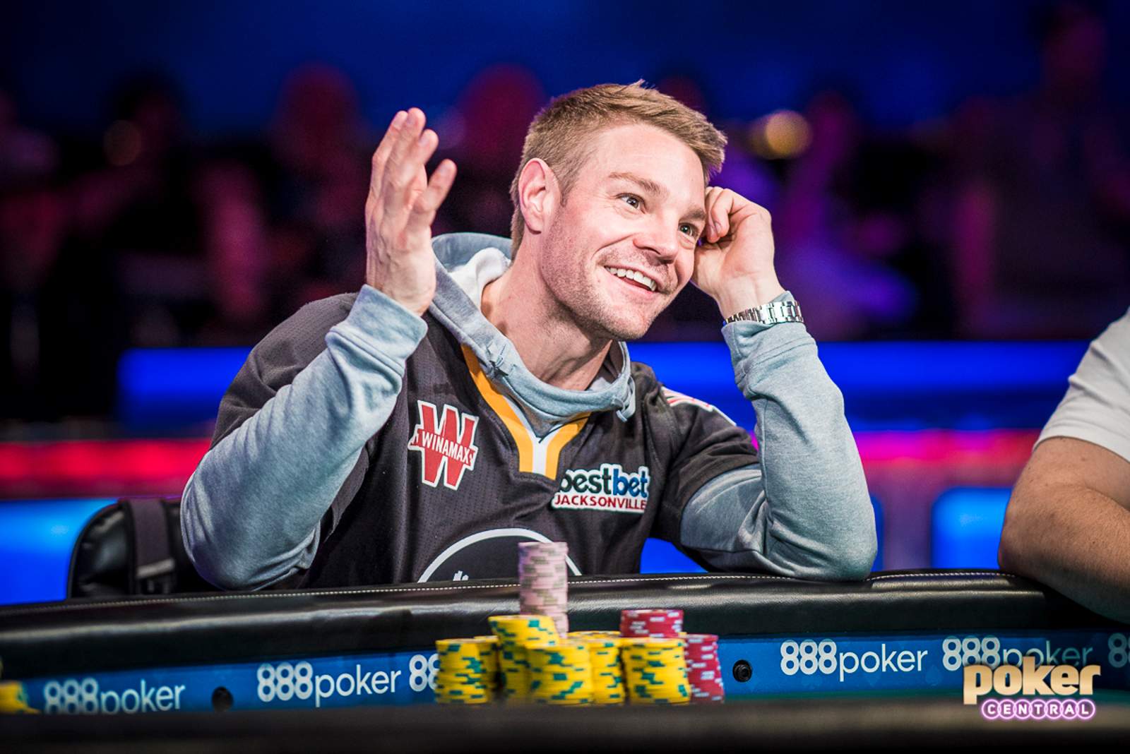 Tony Miles Storms To Main Event Final Table Chip Lead on PokerGO