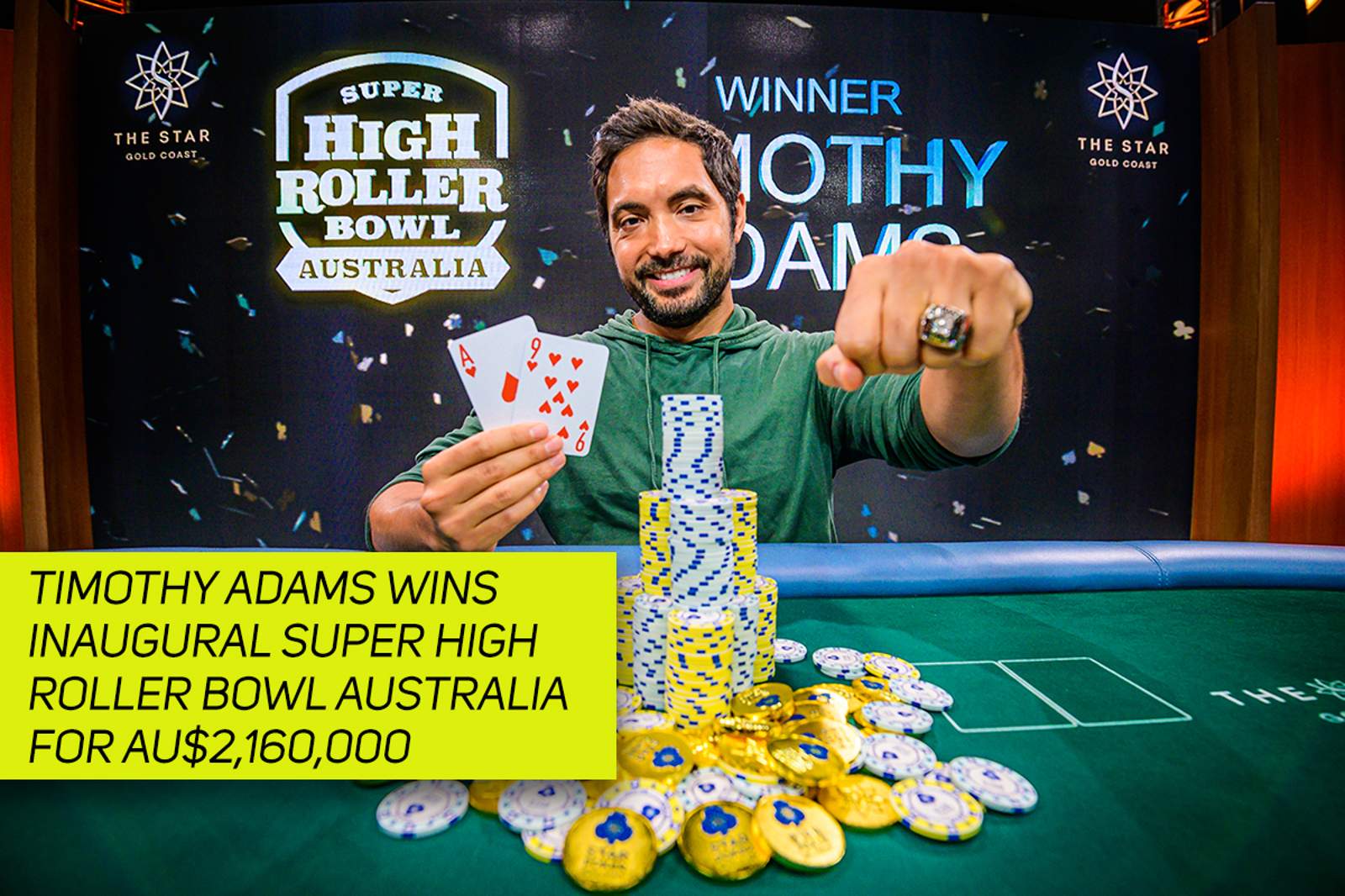 Timothy Adams Wins Inaugural Super High Roller Bowl Australia for AU$2,160,000