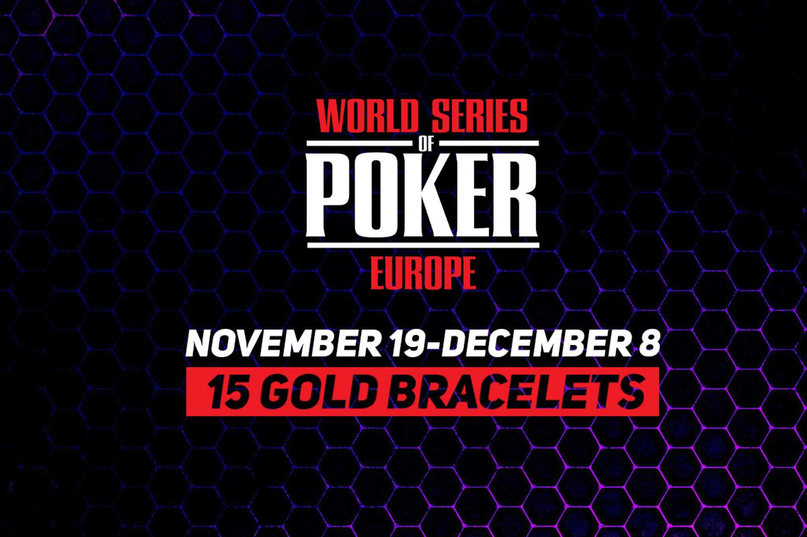 WSOP Europe Schedule Set to Award 15 WSOP Bracelets