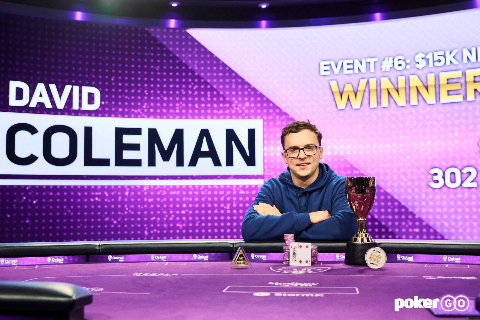 David Coleman Captures First Major PGT Title and $302,400 in Event #6: $15,100 No-Limit Hold'em