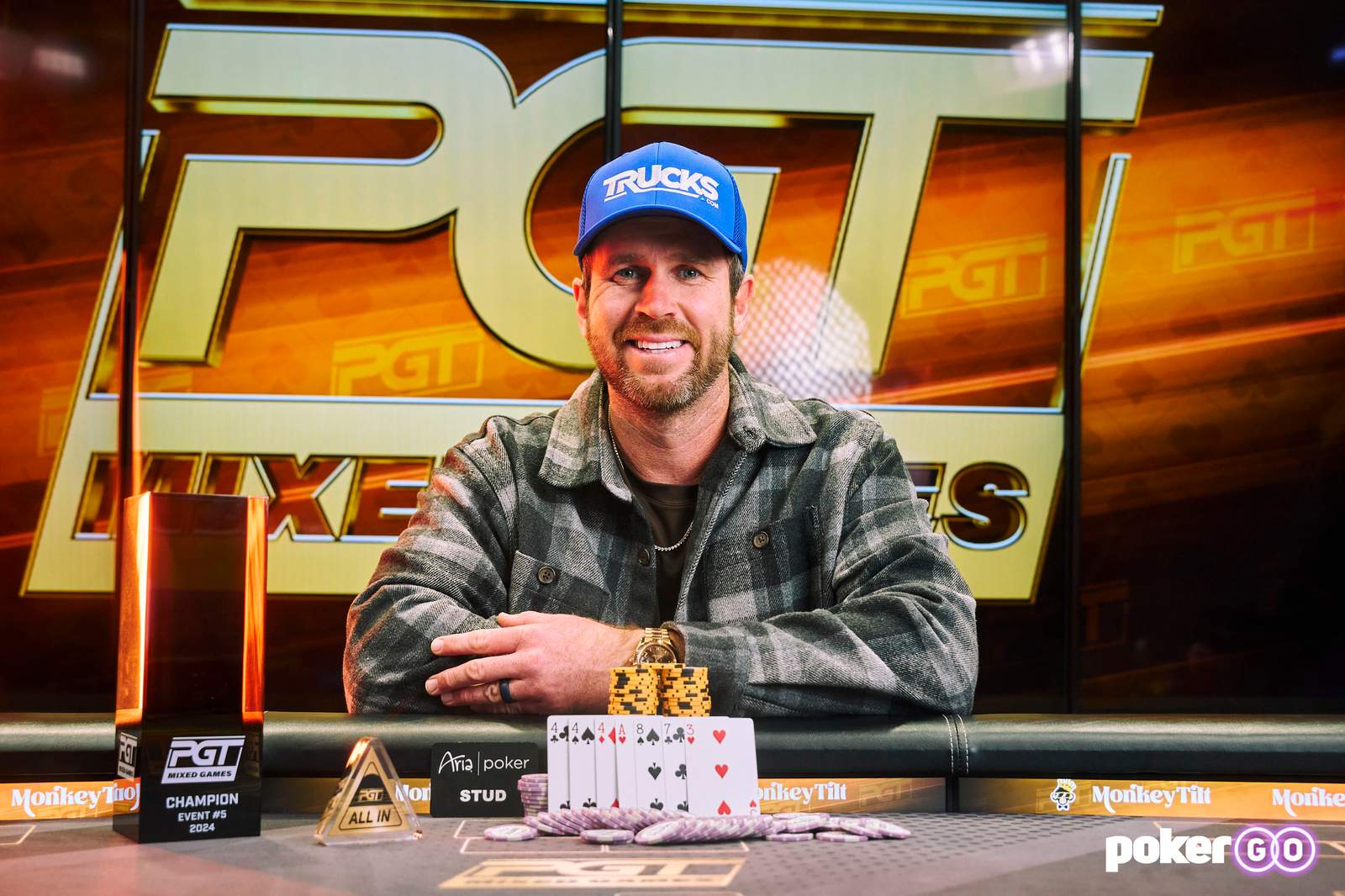 John Racener Captures First PGT Title and $151,200 in Event #5: $10,200 Triple Stud Mix
