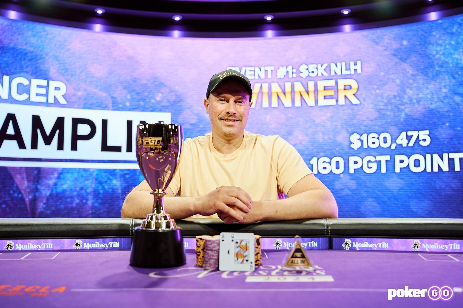 Spencer Champlin Turns Satellite Win Into $160K and 1st PGT Title in Poker Masters Event #1