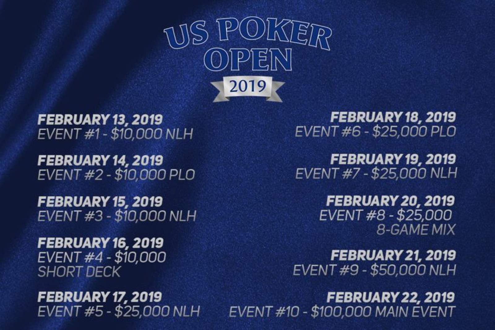 The 2019 U.S. Poker Open is Right Around The Corner!