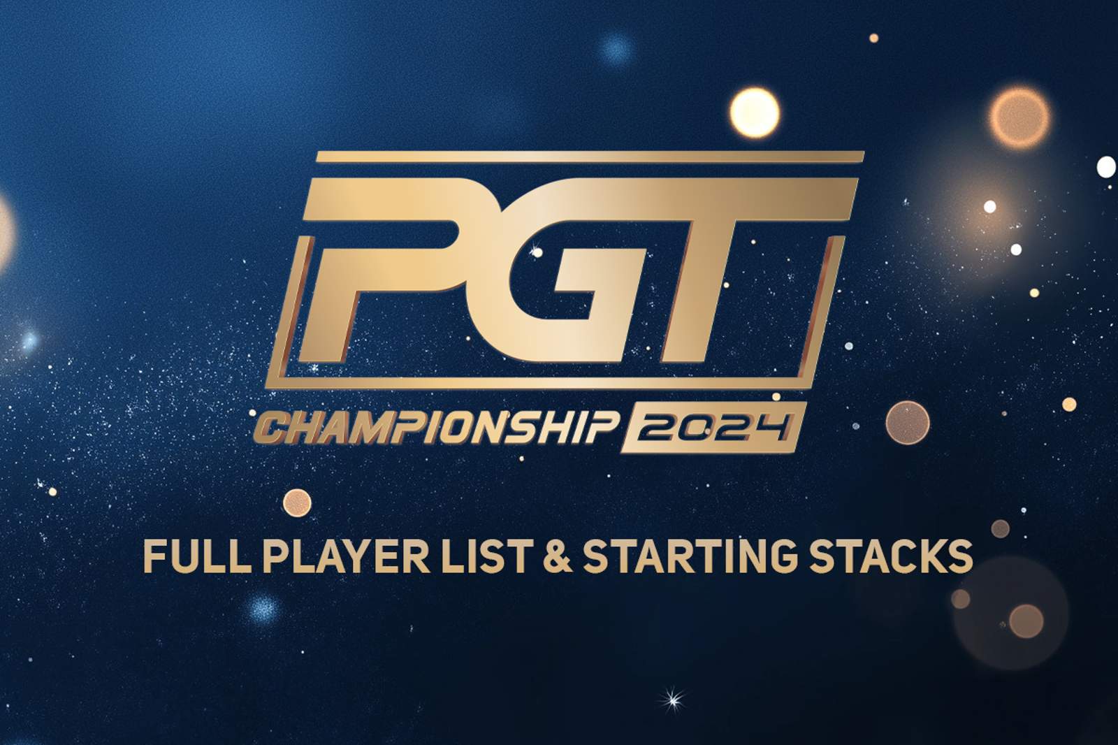 PGT $1,000,000 Championship Full Player List and Starting Stacks