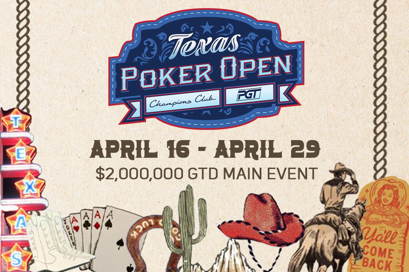 PGT Texas Poker Open Returns to Champions Club Texas with $2,000,000 Guaranteed Main Event